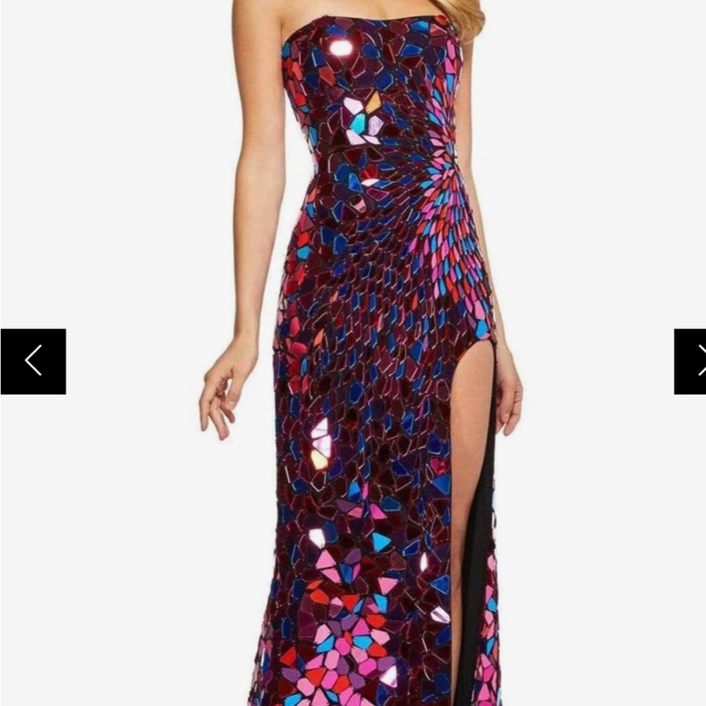 Sherri Hill 53474 cut glass beaded dress